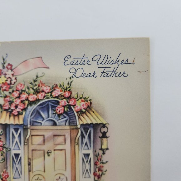 Vintage Easter Card for Father Dad Unused No Envelope - Picture 7 of 9